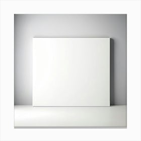 Mock Up Blank Canvas White Pristine Pure Wall Mounted Empty Unmarked Minimalist Space P (1) Canvas Print