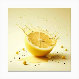 Lemon Splash Canvas Print