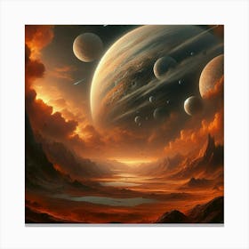 Space Landscape 13 Canvas Print