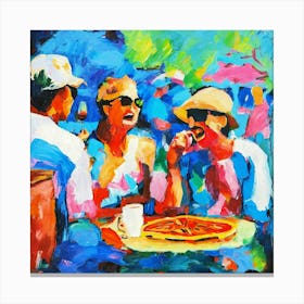 Slice Of Life Comedy Impressionist Art Painting (1) Canvas Print