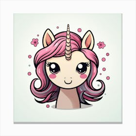 Cute Unicorn 312 Canvas Print