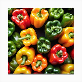 Colorful Peppers 30 Canvas Print