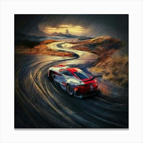 Drifting Car Canvas Print