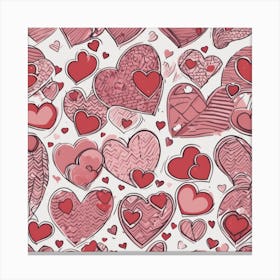 Heart Pattern 8 Canvas Print