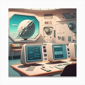 Futuristic Space Station Canvas Print