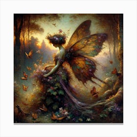 Fairy In The Forest Canvas Print