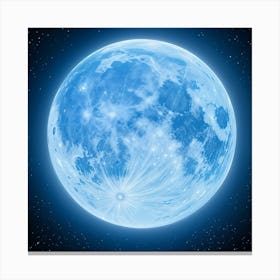 Full Moon In Space Canvas Print