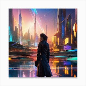 Futuristic Cityscape 121 Canvas Print