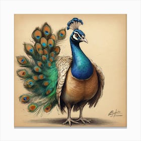 Peacock 47 Canvas Print