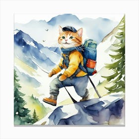 Kitty Mountaineer Canvas Print