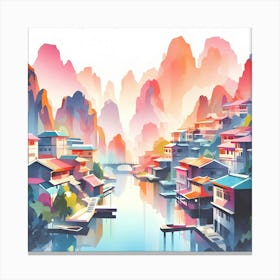 Chinese Village 8 Canvas Print