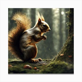 Squirrel In The Forest 78 Canvas Print