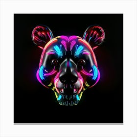 Neon Bear Head Stampe su tela