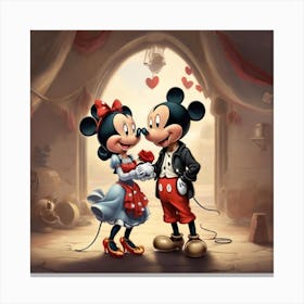 Mickey And Minnie 1 Canvas Print