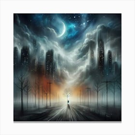 Dark City 1 Canvas Print