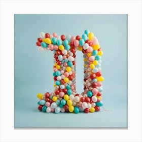 Balloon Letter D Canvas Print