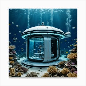 Underwater House Canvas Print