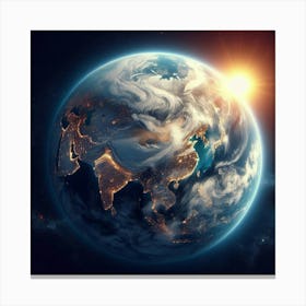 Earth From Space Canvas Print