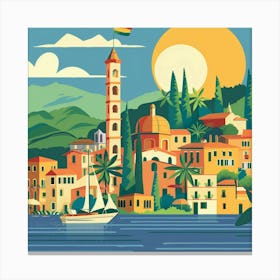 Croatia minimal Canvas Print