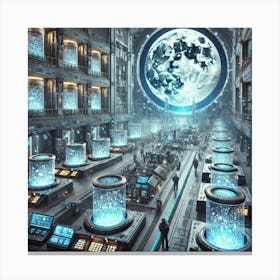 A Futuristic Science Fiction Depiction Of A Vast U Canvas Print