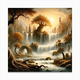 Mythical Waterfall 23 Canvas Print