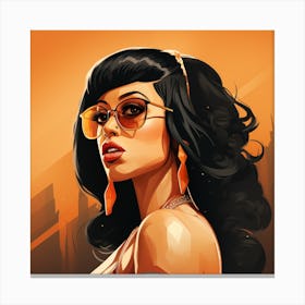 GTA Style Cardi B Canvas Print