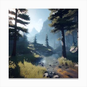 Forest In The Mountains Canvas Print