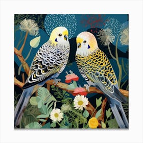Bird In Nature Budgerigar 3 Canvas Print