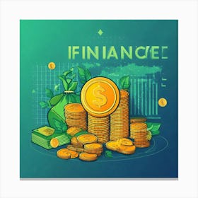 Firefly Finance, Illustration, Logo, Background, Icon, Money, Banking, Investment, Economy, Wealth, (10) Canvas Print