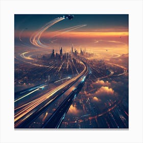 Futuristic City 6 Canvas Print