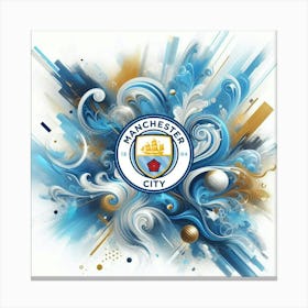 Manchester City F.C. Logo Wall Art 9 Canvas Print