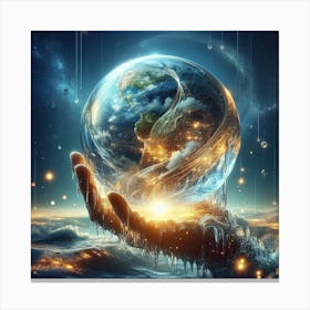 Earth In Hand 1 Canvas Print