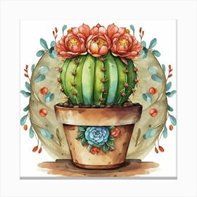 Cactus Flower Canvas Print