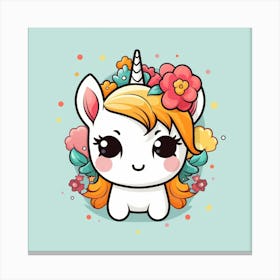 Cute Unicorn 364 Canvas Print