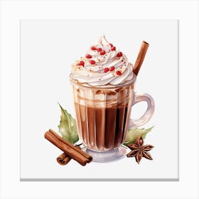 Hot Chocolate Illustration Canvas Print