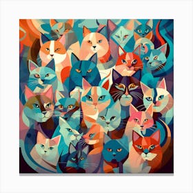 Many Cats Canvas Print