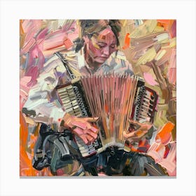 Accordion Player 2 Canvas Print