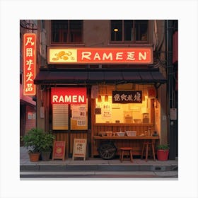 Ramen Shop Art Print 1 Canvas Print