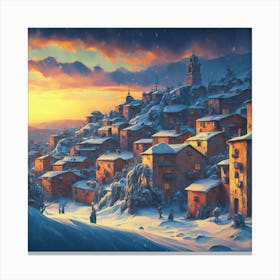 Winter Village 9 Canvas Print