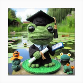 Amigurumi, Frog 3 Canvas Print