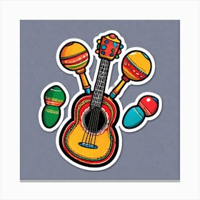 Mexican Guitar 2 Canvas Print