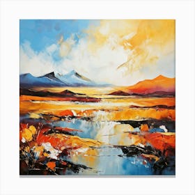 Abstract Landscape vibrant colours landscape Canvas Print