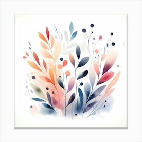 Watercolor Floral Background 3 Canvas Print