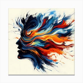 Abstract Of A Woman'S Head Canvas Print