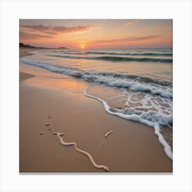 Sand And Waves 1 Canvas Print