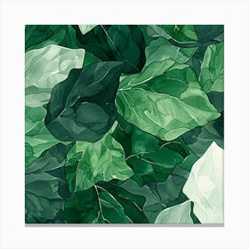 Watercolor Leaves 3 Canvas Print