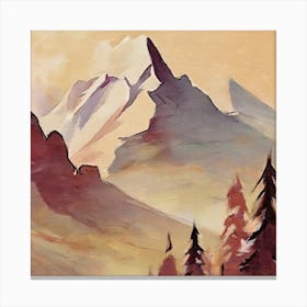 Firefly An Illustration Of A Beautiful Majestic Cinematic Tranquil Mountain Landscape In Neutral Col 2023 11 23t001642 Canvas Print