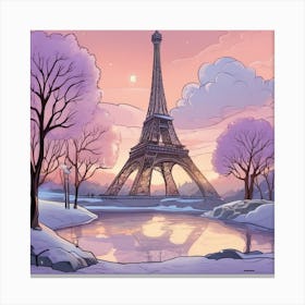 Eiffel Tower Magical Landscape 11 Canvas Print