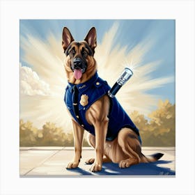 Police Dog Canvas Print