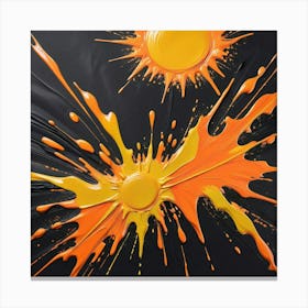 Orange Splatter Canvas Print